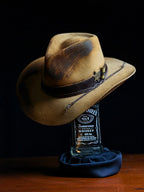 Blazing Star tan felt cowboy hat - main view